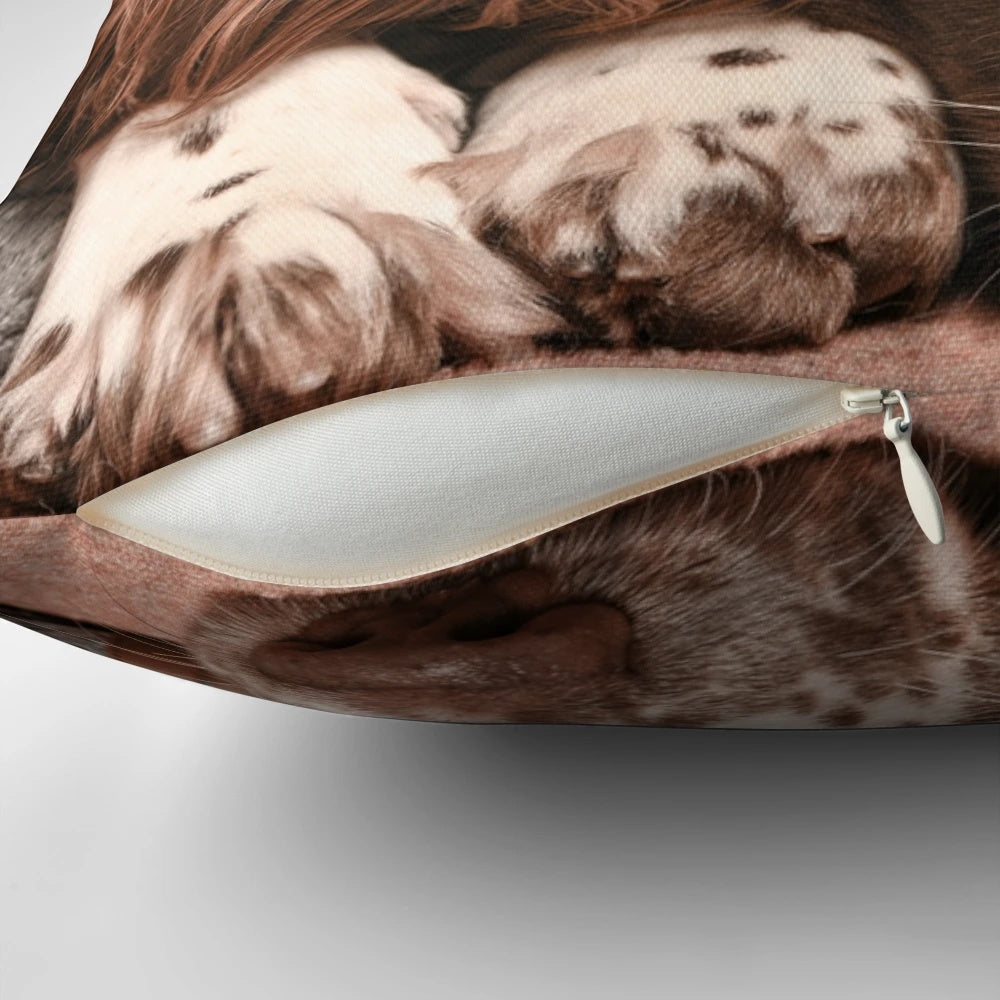 Plush pillow featuring an adorable English Springer Spaniel dog breed