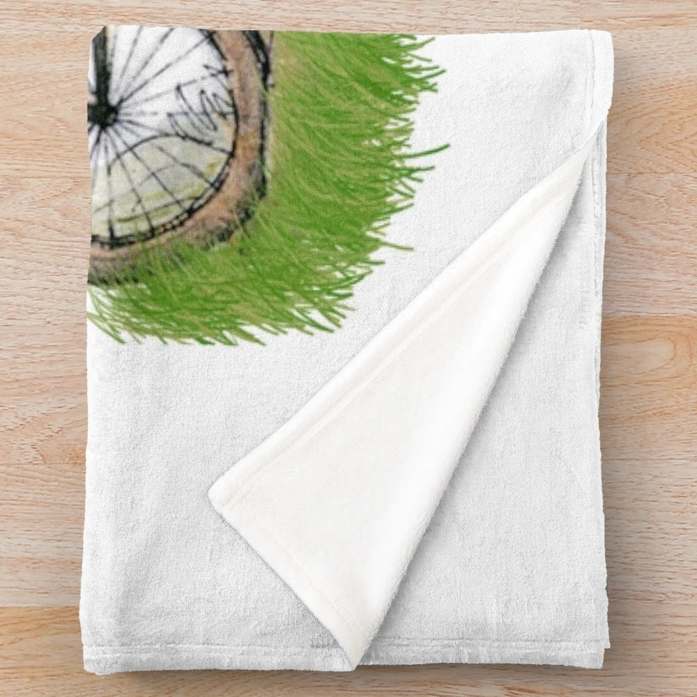 Frog and toad plush blanket with animal print design