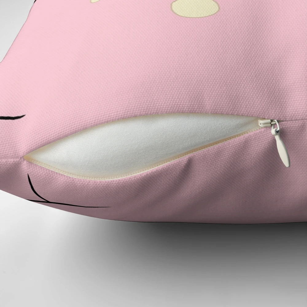 A cozy and whimsical pink pig plush pillow featuring the beloved Gravity Falls character, Waddles.