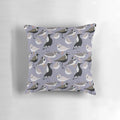 Colorful pillow featuring a design of adorable plovers on a sandy beach