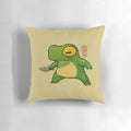 Illustration of a cute, mischievous frog wielding a knife in an Asian-inspired, whimsical style.