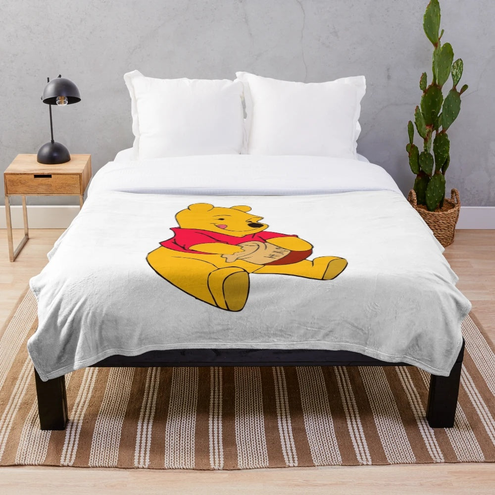 Cozy winnie the pooh plush blanket