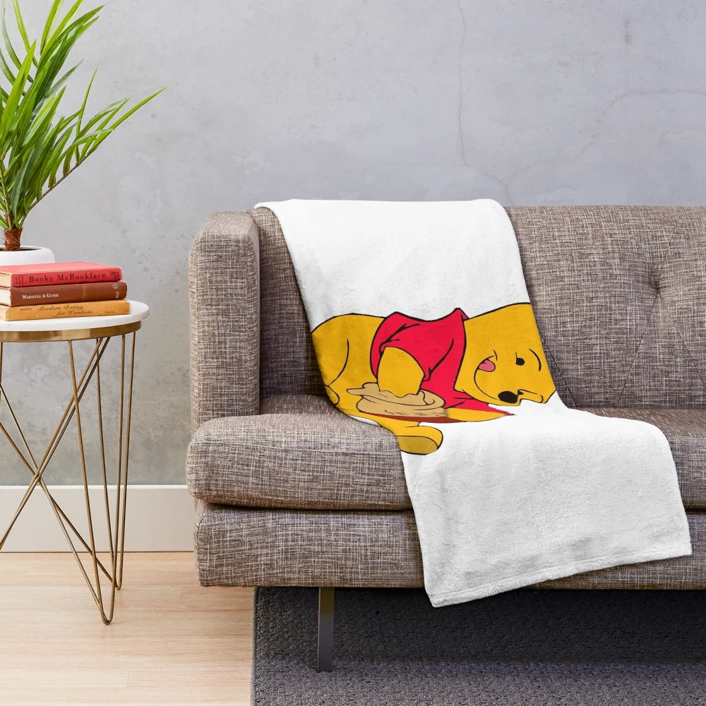 Cozy winnie the pooh plush blanket