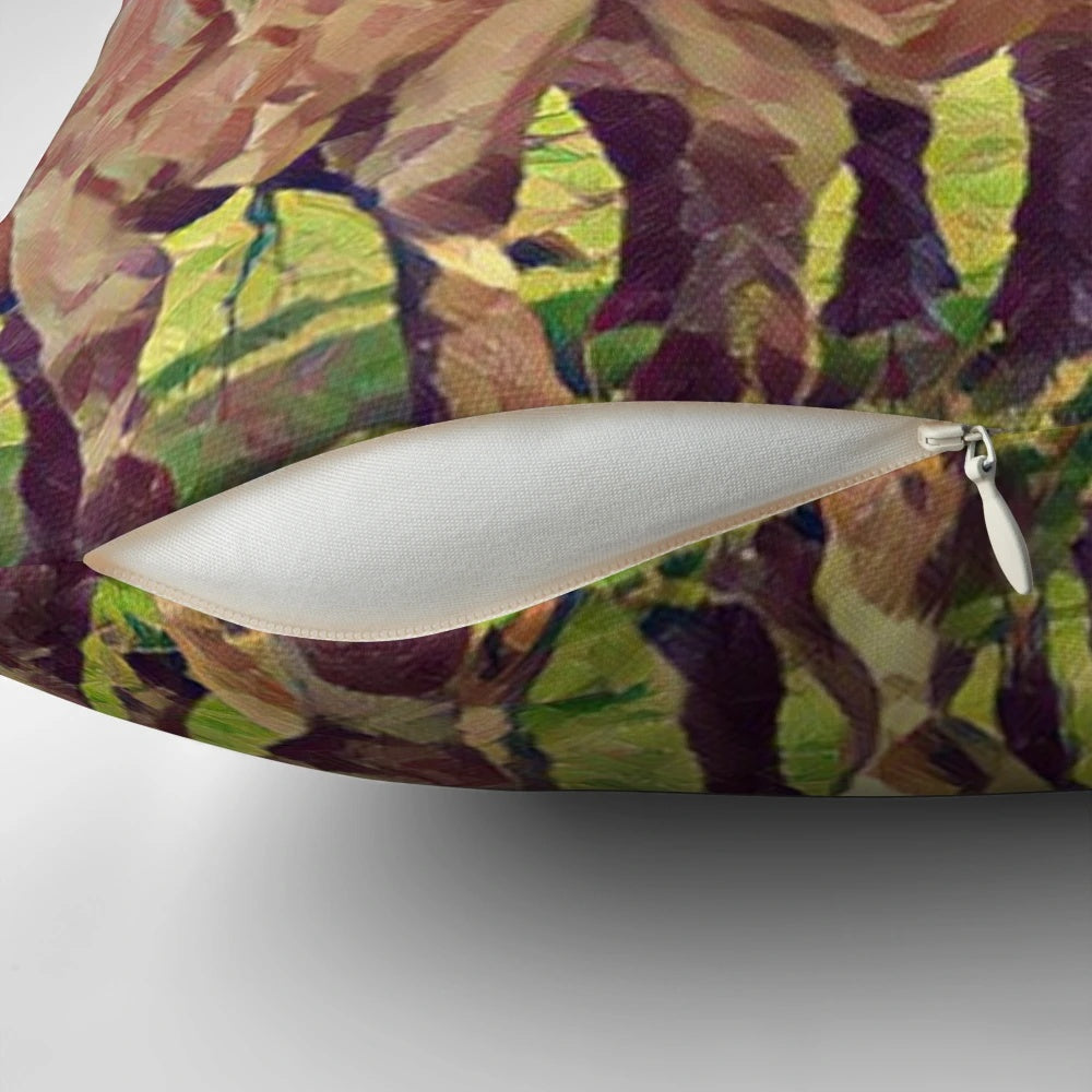 A soft, plush pillow featuring a charming illustration of Charolais cattle on a ranch