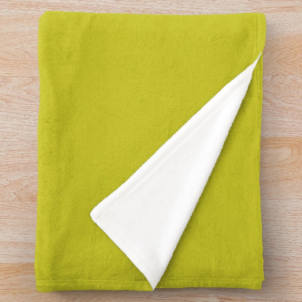 Chartreuse plush blanket