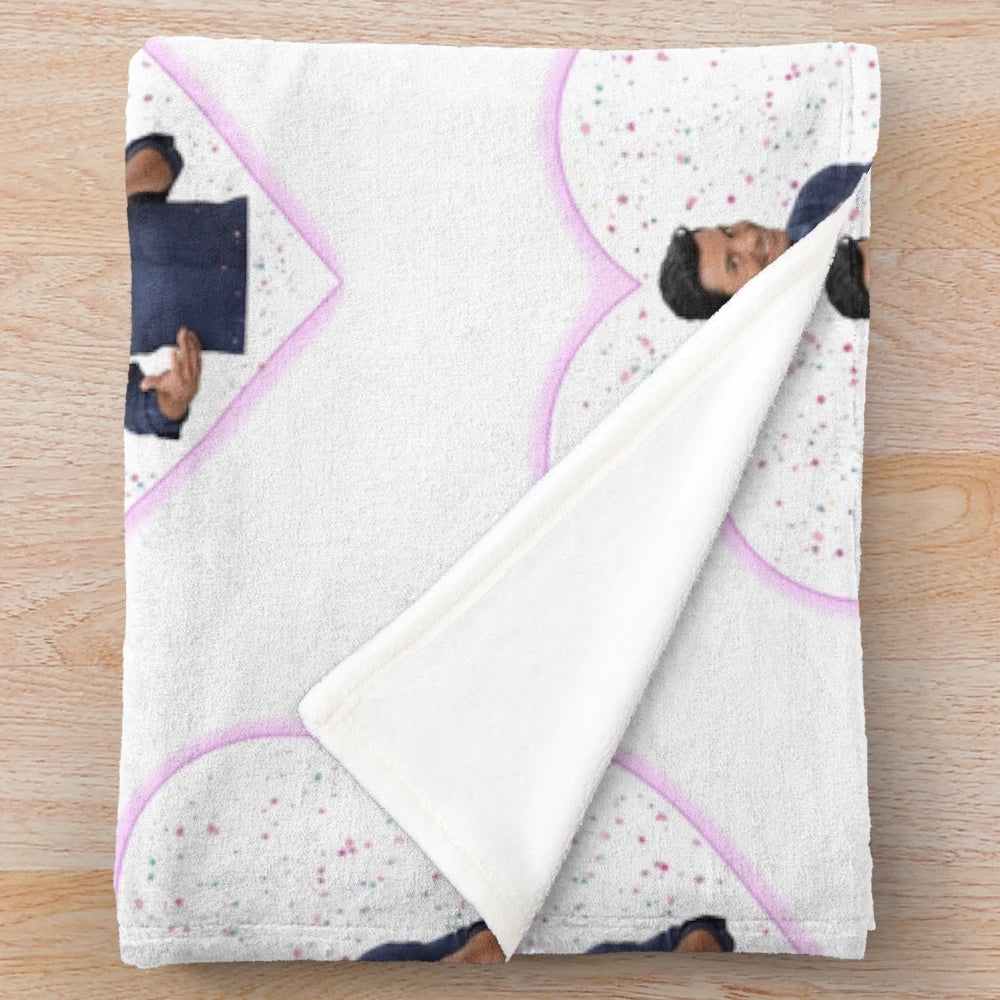 Chayanne-inspired heart design plush blanket