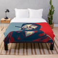 Che Guevara-inspired plush blanket with revolutionary icon design