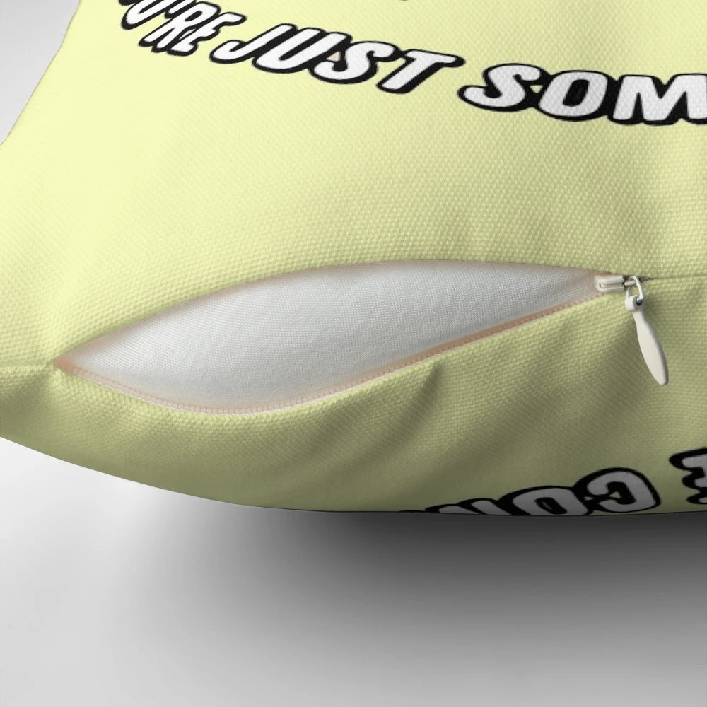 Cheddar-colored throw pillow featuring a cute corgi design, perfect for dog lovers and home decor.