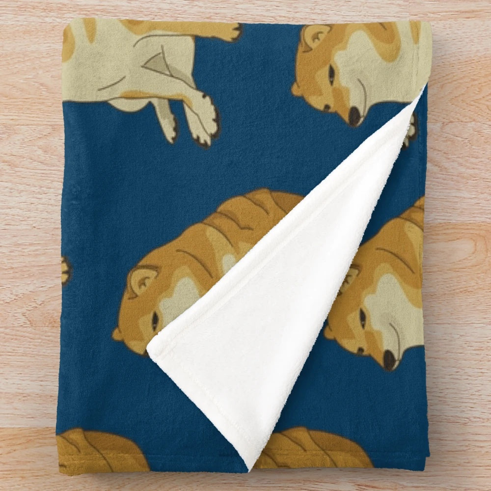 Soft and cozy plush blanket featuring the popular Cheems meme character