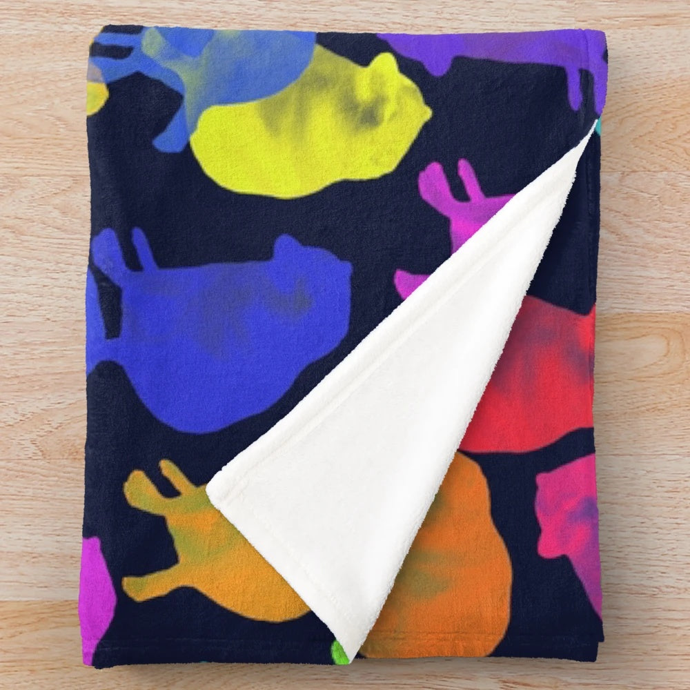 Cheems inspired plush blanket with soft, cozy, and fluffy design