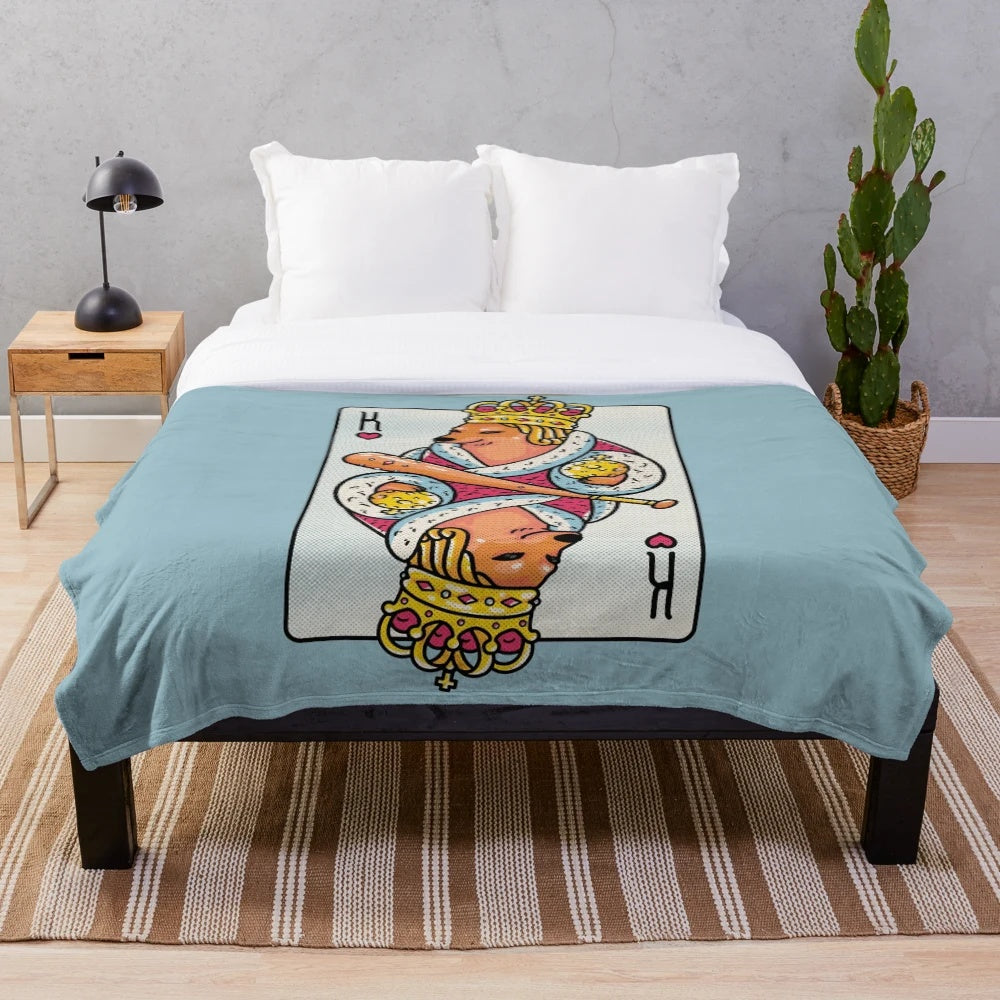 Cheems the Shiba Inu meme plush blanket with ironic dank meme design