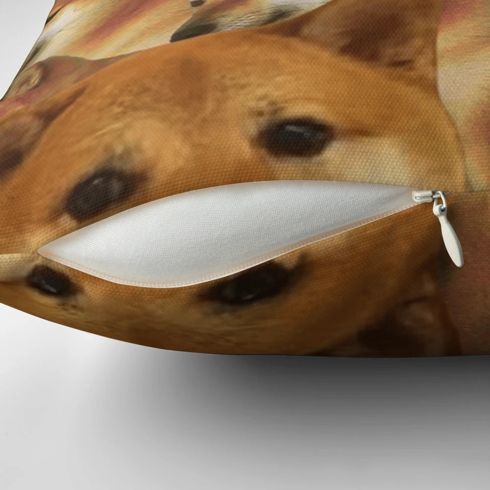 Cheems-themed decorative pillow with Shiba Inu dog meme design