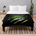 Club León Mexican Football Plush Blanket featuring the team's logo and colors