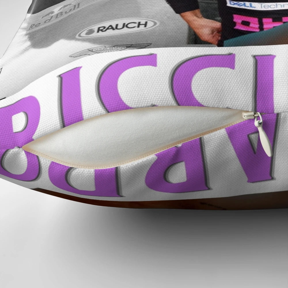 Danny Ric Formula 1 Pillow featuring Daniel Ricciardo, the popular McLaren and Red Bull driver