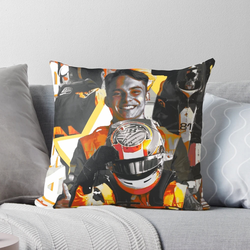 Oscar Piastri Formula One Pillow, featuring the Mclaren racing driver's name and car number