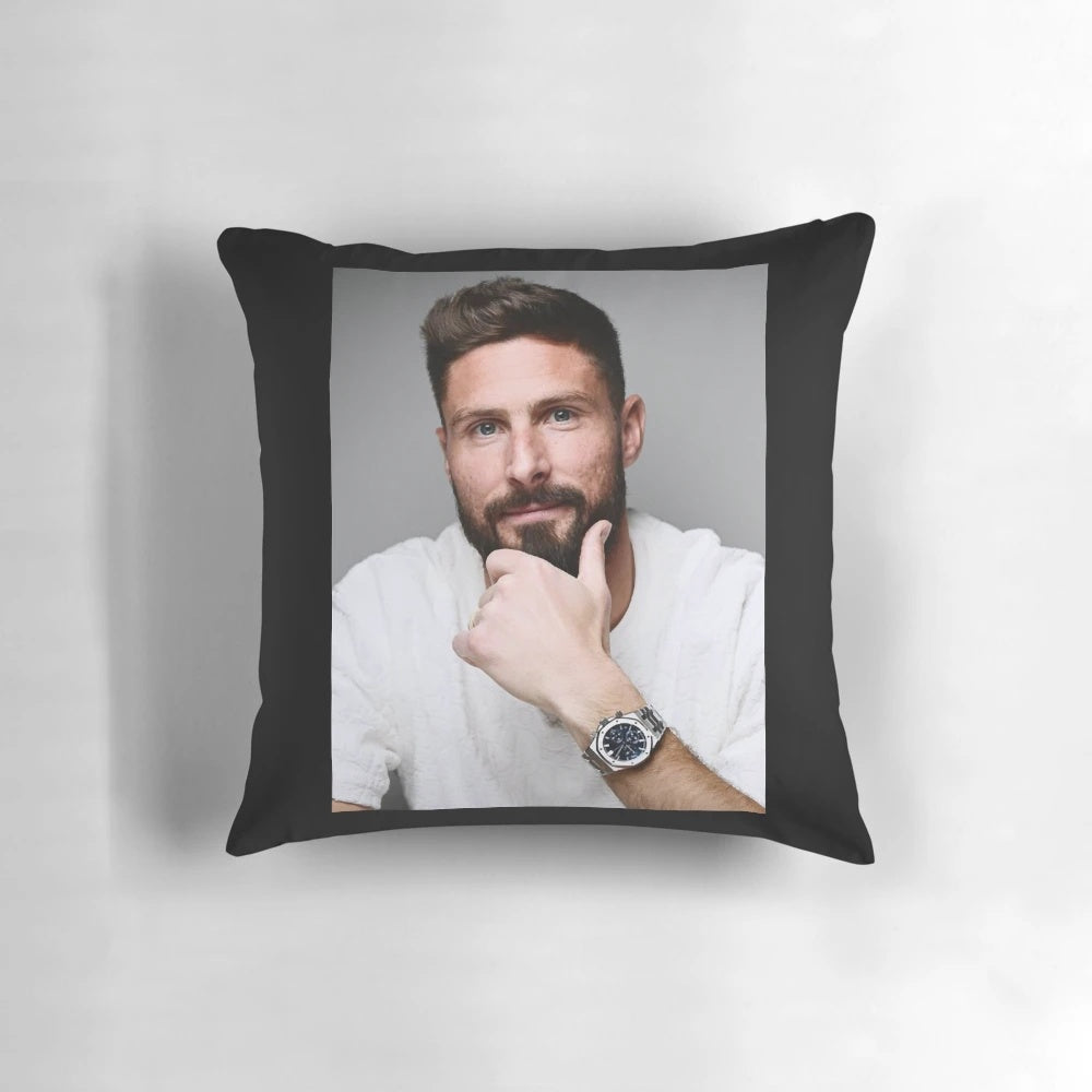 Illustration of Olivier Giroud, a French professional footballer who plays as a forward for Chelsea FC and the France national team.