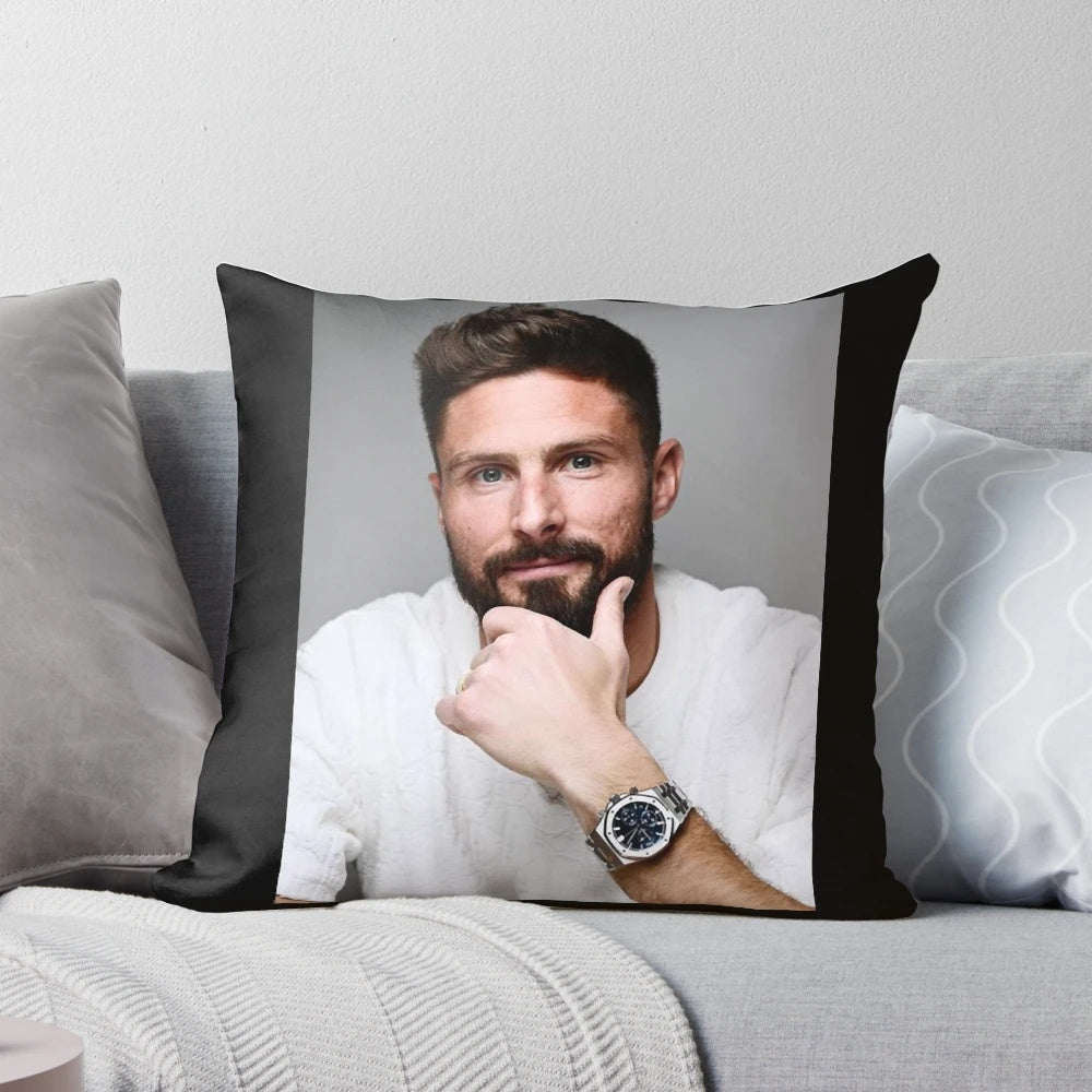 Illustration of Olivier Giroud, a French professional footballer who plays as a forward for Chelsea FC and the France national team.
