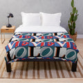 Philly Sports Plush Blanket featuring the Love Statue, Phillies, Eagles, Flyers, and 76ers logos