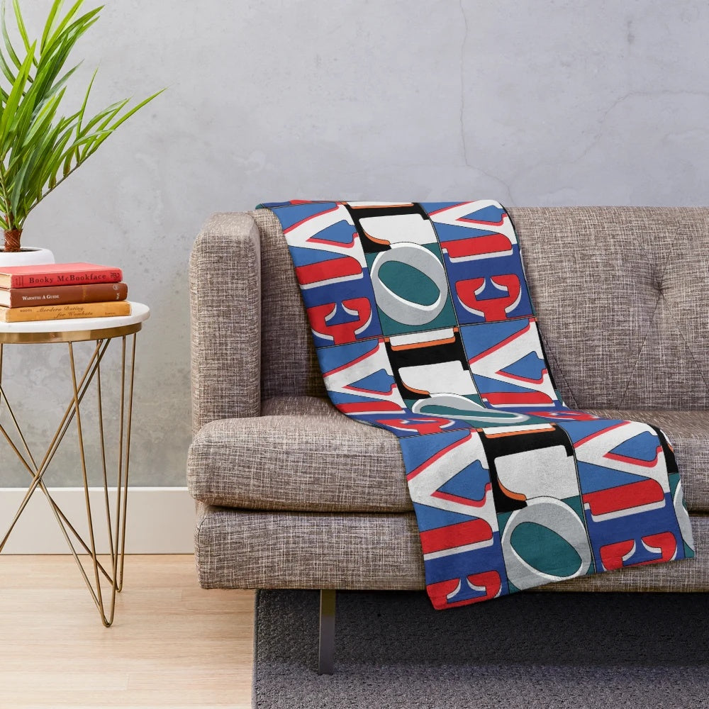 Philly Sports Plush Blanket featuring the Love Statue, Phillies, Eagles, Flyers, and 76ers logos