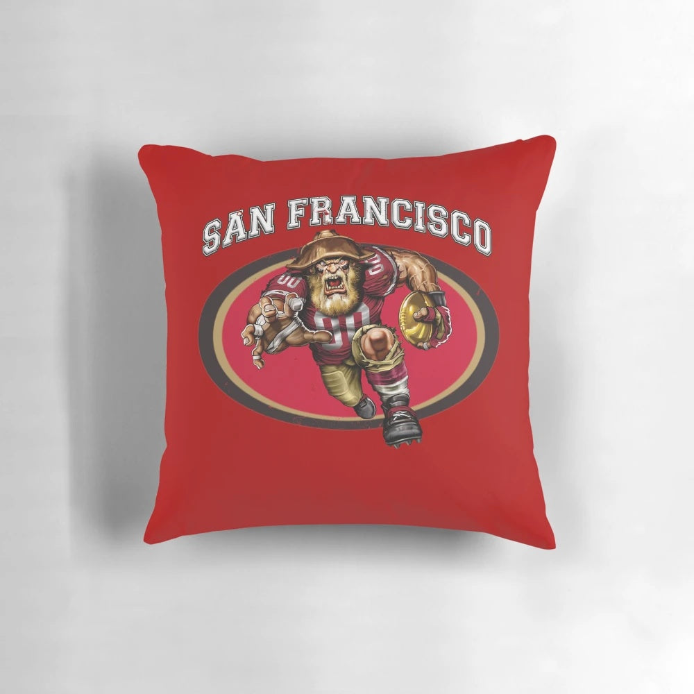 San Francisco Football Pillow with 49ers Logo