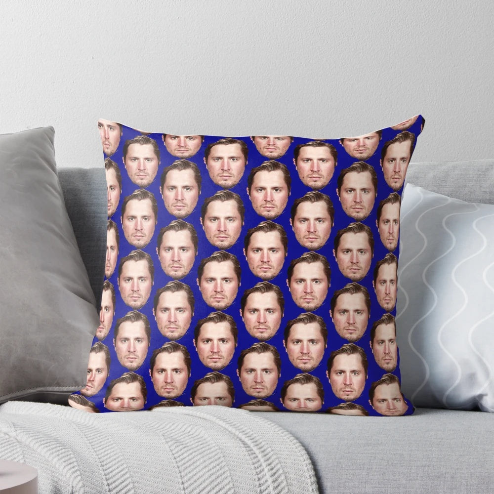 JT Miller Canucks-themed pillow featuring the player's name and team logo