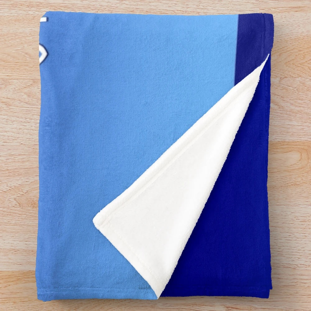 Plush blue blanket with Dublin Gaelic football design