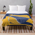 Indiana Pacers fan art plush blanket featuring basketball and graphic design elements