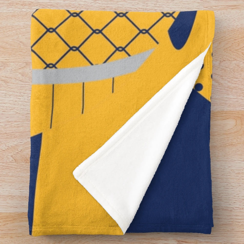 Indiana Pacers fan art plush blanket featuring basketball and graphic design elements