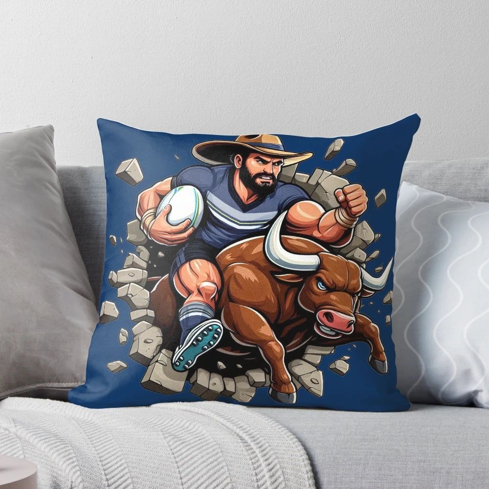 North Queensland Cowboys Pillow with Smashing Emblem
