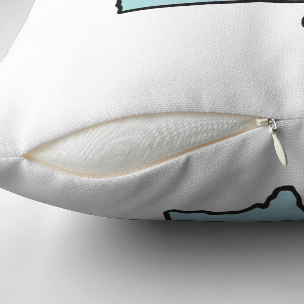 Oxford Mississippi Heart Pillow - Support the Ole Miss Rebels with this heart-shaped powder blue pillow