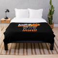 Phoenix Suns inspired plush blanket with retro sunset design