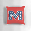 University of Mississippi Battle M Pillow featuring the Rebels logo and colors