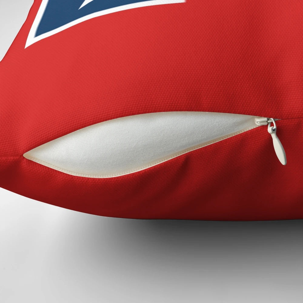 University of Mississippi Battle M Pillow featuring the Rebels logo and colors