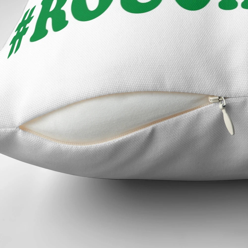 I Bleed Green" Pillow with the Saskatchewan Roughriders Logo