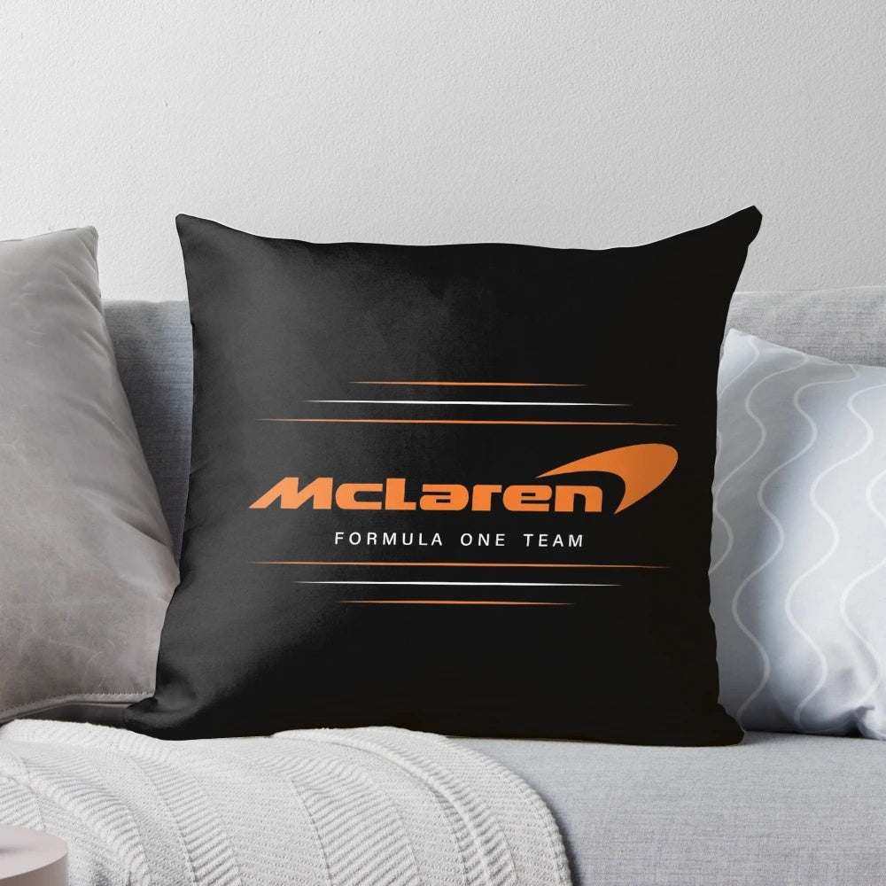 Soft, comfortable pillow featuring the iconic Mclaren Formula One racing team logo and colors