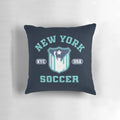 Gotham pillow with New York soccer design