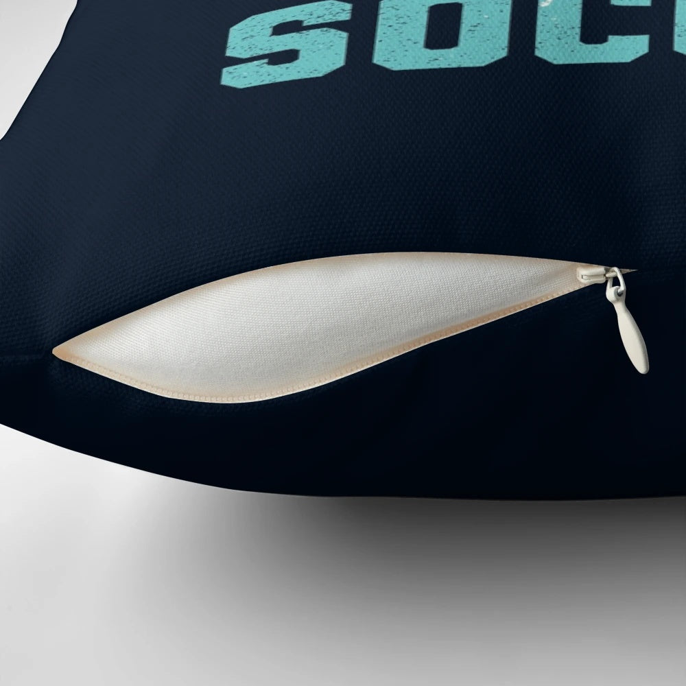 Gotham pillow with New York soccer design