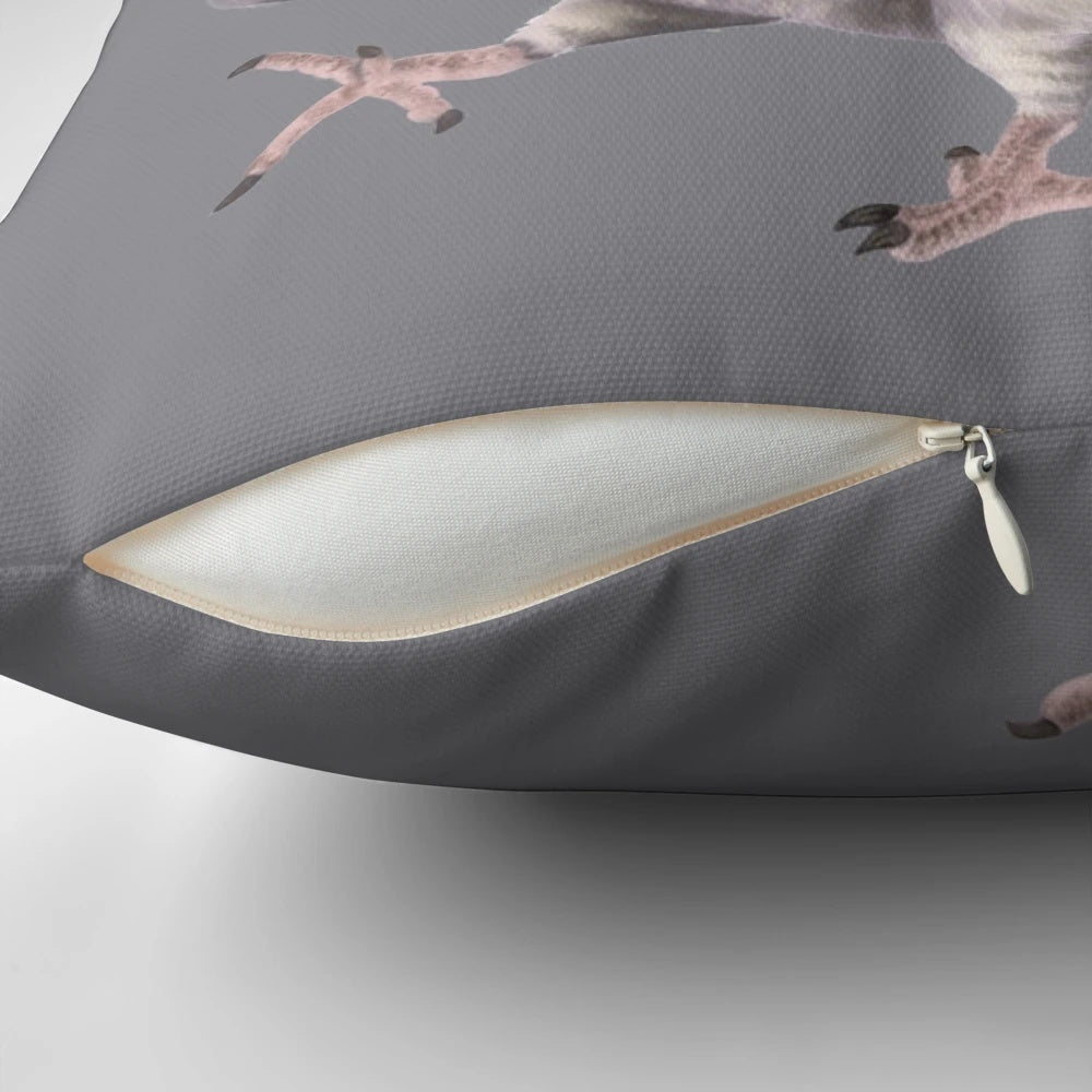 Colorful decorative pillow featuring a happy, singing cockatiel surrounded by musical notes.