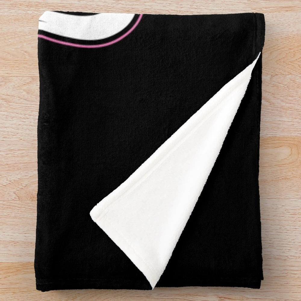 Cheerleading plush blanket with pom poms and cheerleader design