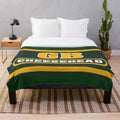 Cozy Packers-themed plush blanket with cheesehead design