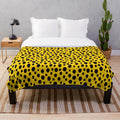 Cheetah print plush blanket with soft, cozy texture