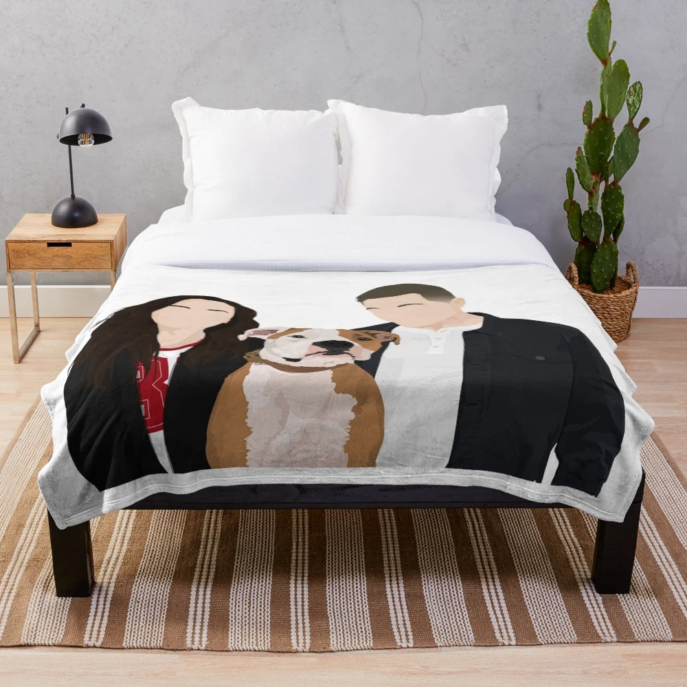 Chenford & Kojo Plush Blanket - Inspired by The Rookie TV Show