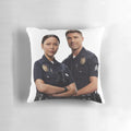Chenford Pillow featuring characters Tim Bradford and Lucy Chen from the TV show The Rookie
