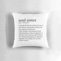 Soft and cozy soul sister pillow for your closest female friend