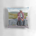 A soft, plush pillow featuring a greyhound or whippet, designed to capture the love and longing for your loyal pet.
