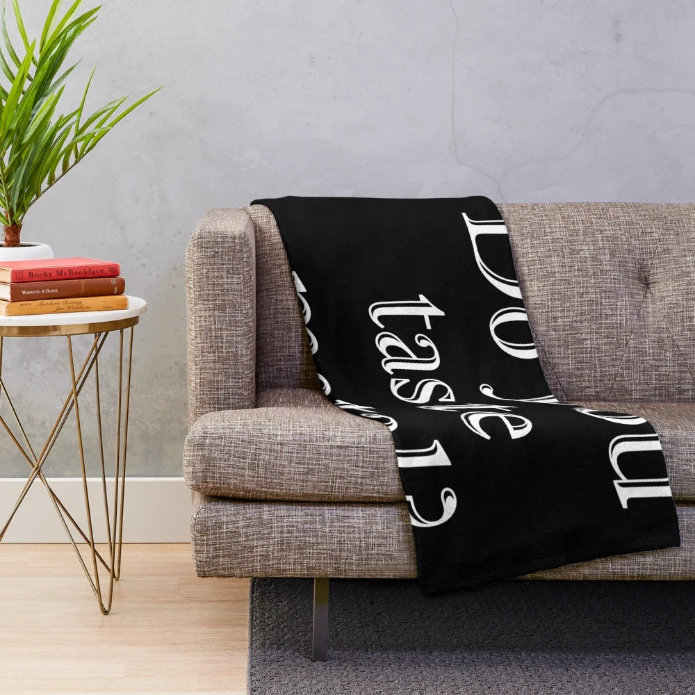 Do You Taste Metal?" Chernobyl-inspired plush blanket featuring the iconic quote