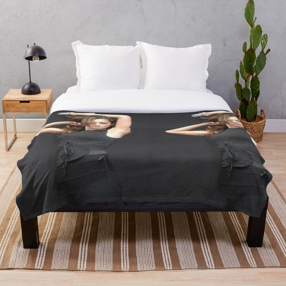 Cheryl Cole inspired plush blanket, featuring the popular singer and celebrity