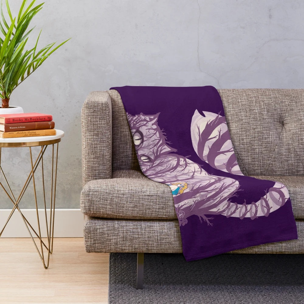 Cheshire Cat Inspired Plush Blanket