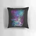 Cheshire Cat inspired tea pillow with a galaxy and magic design