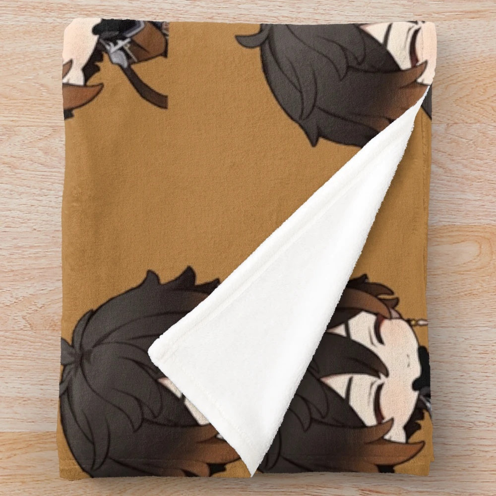 Chibi Genshin Impact Zhongli Plush Blanket